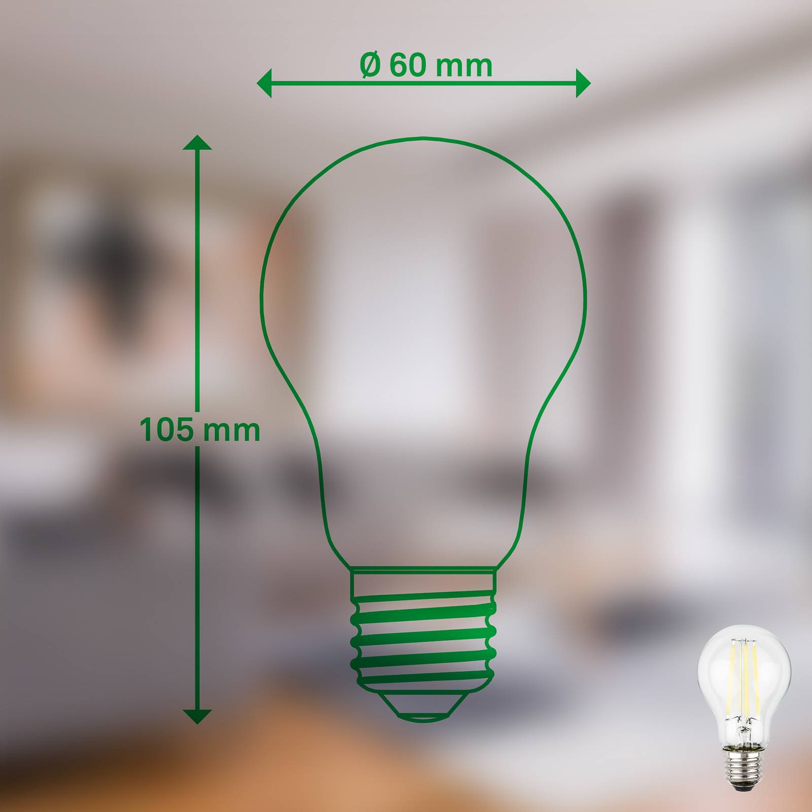 LED-Leuchtmittel Birne E27 5W klar 3000K 1055 lm EEK A 2er LED-Leuchtmittel Birne E27 5W klar 3000K 1055 lm EEK A 2er von Briloner