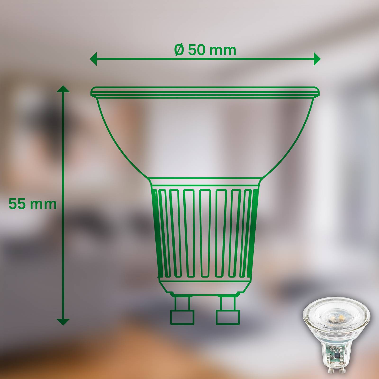 LED-Leuchtmittel Reflektor GU10 4,7W klar 3000K EEK A 2er LED-Leuchtmittel Reflektor GU10 4,7W klar 3000K EEK A 2er von Briloner