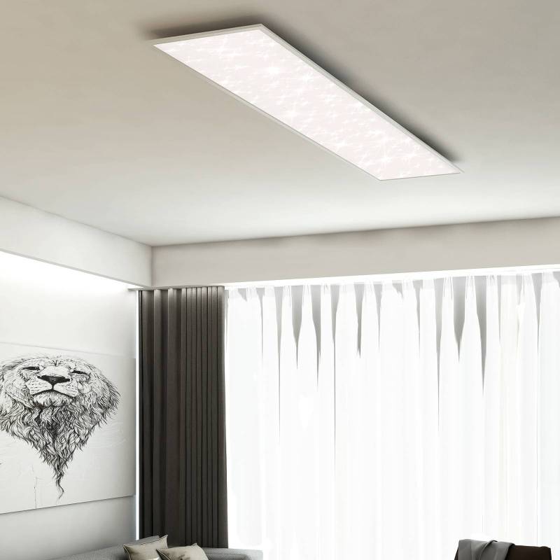 LED-Panel Pallas, weiß, dimmbar, CCT, 119,5x29,5cm von Briloner