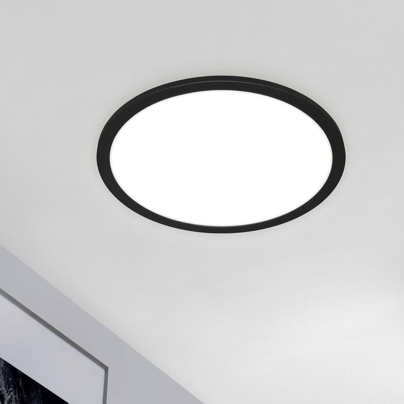 LED-Panel Piatto CCT Fernbedienung, rund, schwarz von Briloner