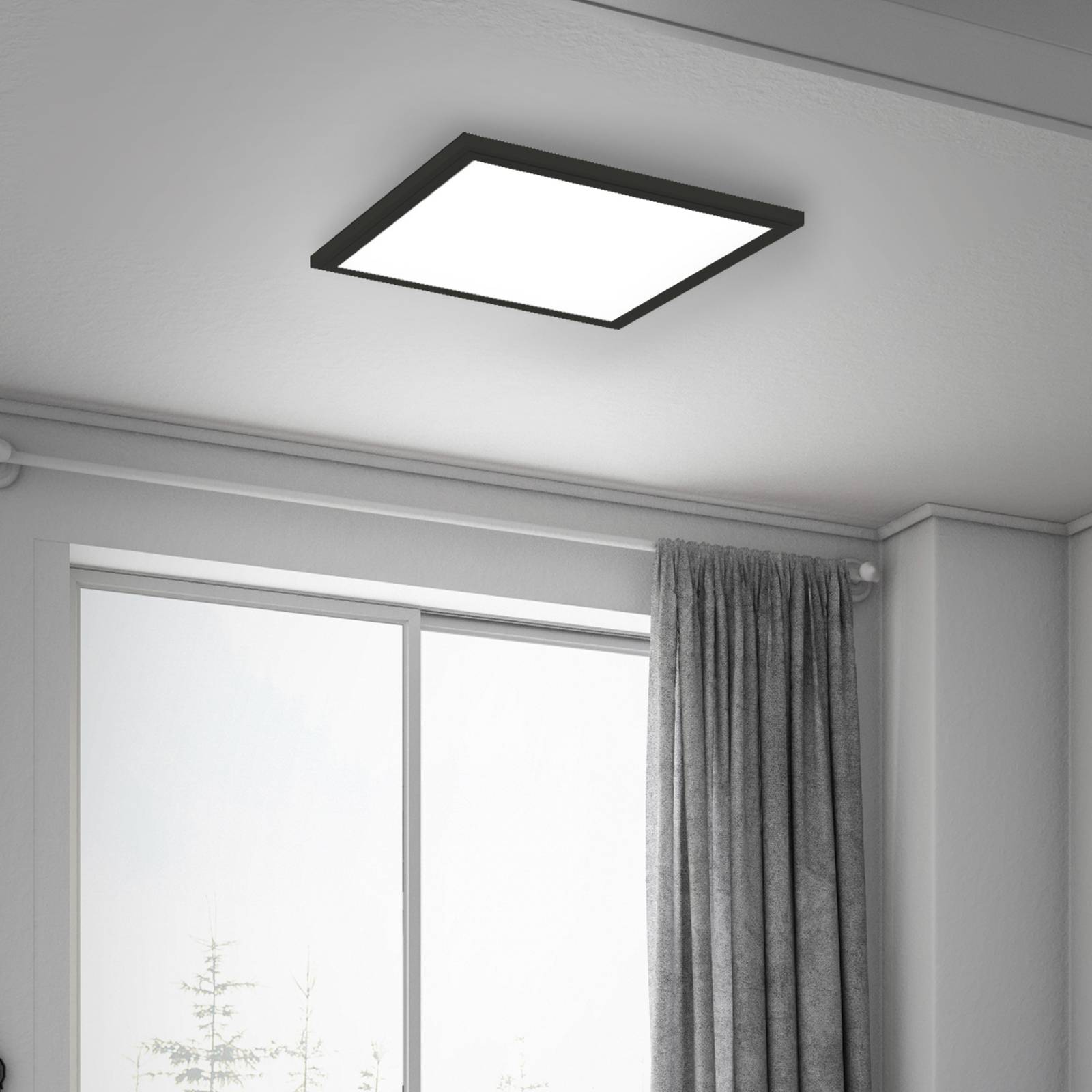 LED-Panel Simple, schwarz, ultraflach, 30x30cm LED-Panel Simple, schwarz, ultraflach, 30x30cm von Briloner
