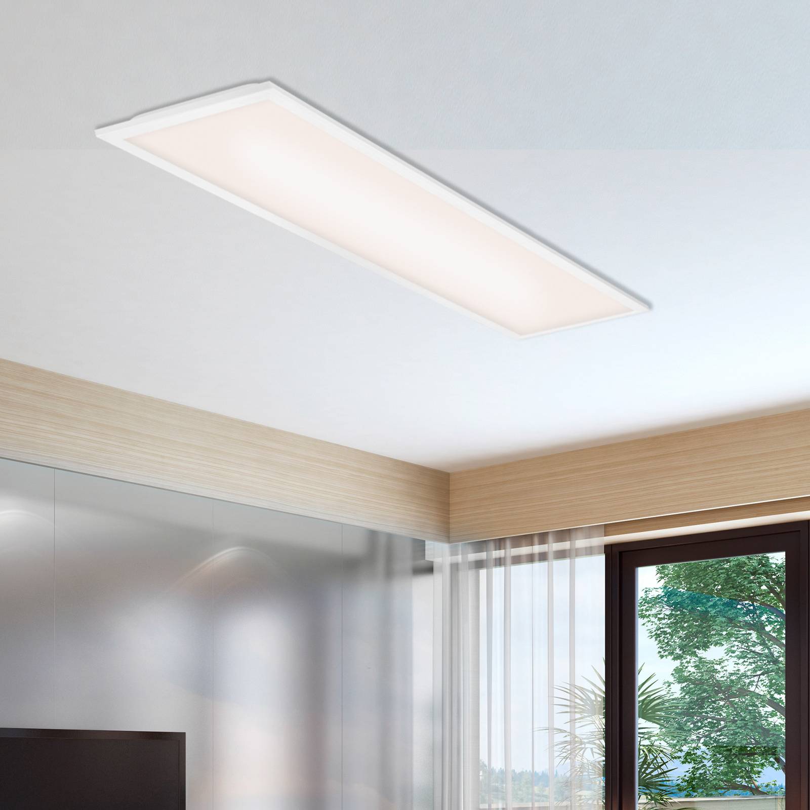 LED-Panel Simple, weiß, ultraflach, 100x25cm von Briloner