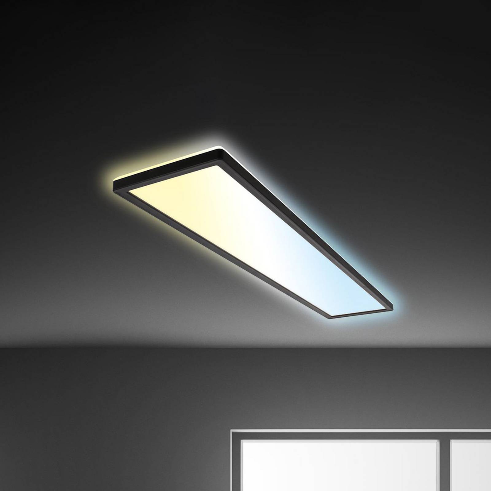 LED-Panel Tava CCT, schwarz, 98 x 20 cm Backlight Kunststoff von Briloner