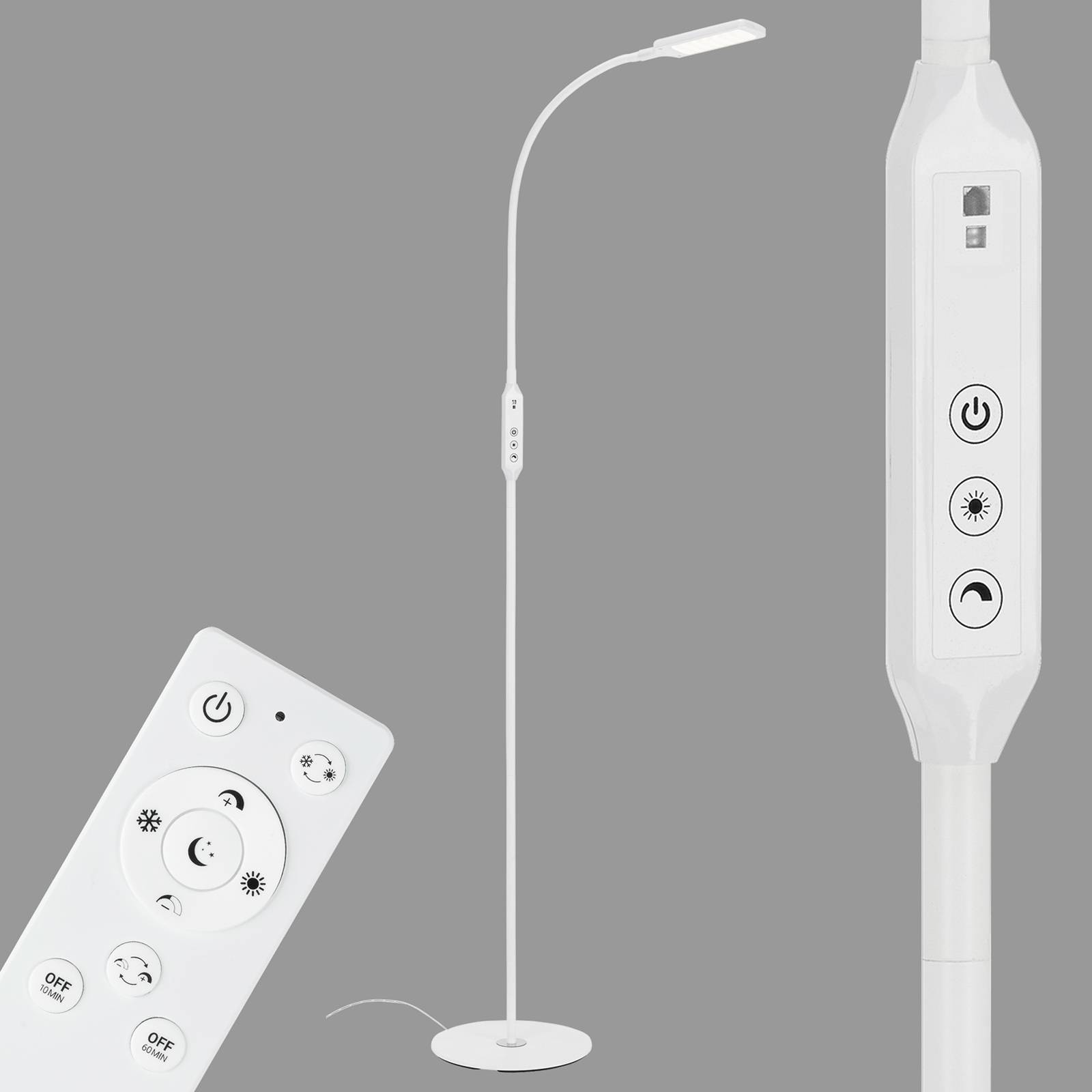 LED-Stehleuchte Office Remote, Fernbedienung, weiß LED-Stehleuchte Office Remote, Fernbedienung, weiß von Briloner