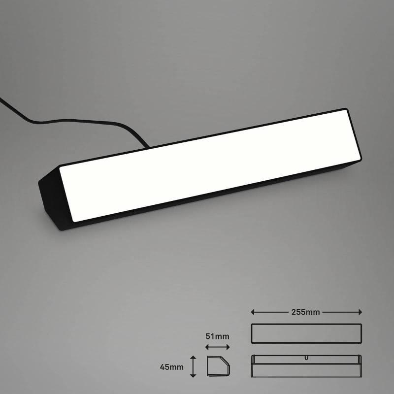LED-Wallwasher Muro S, CCT, RGB, dimmbar, schwarz von Briloner