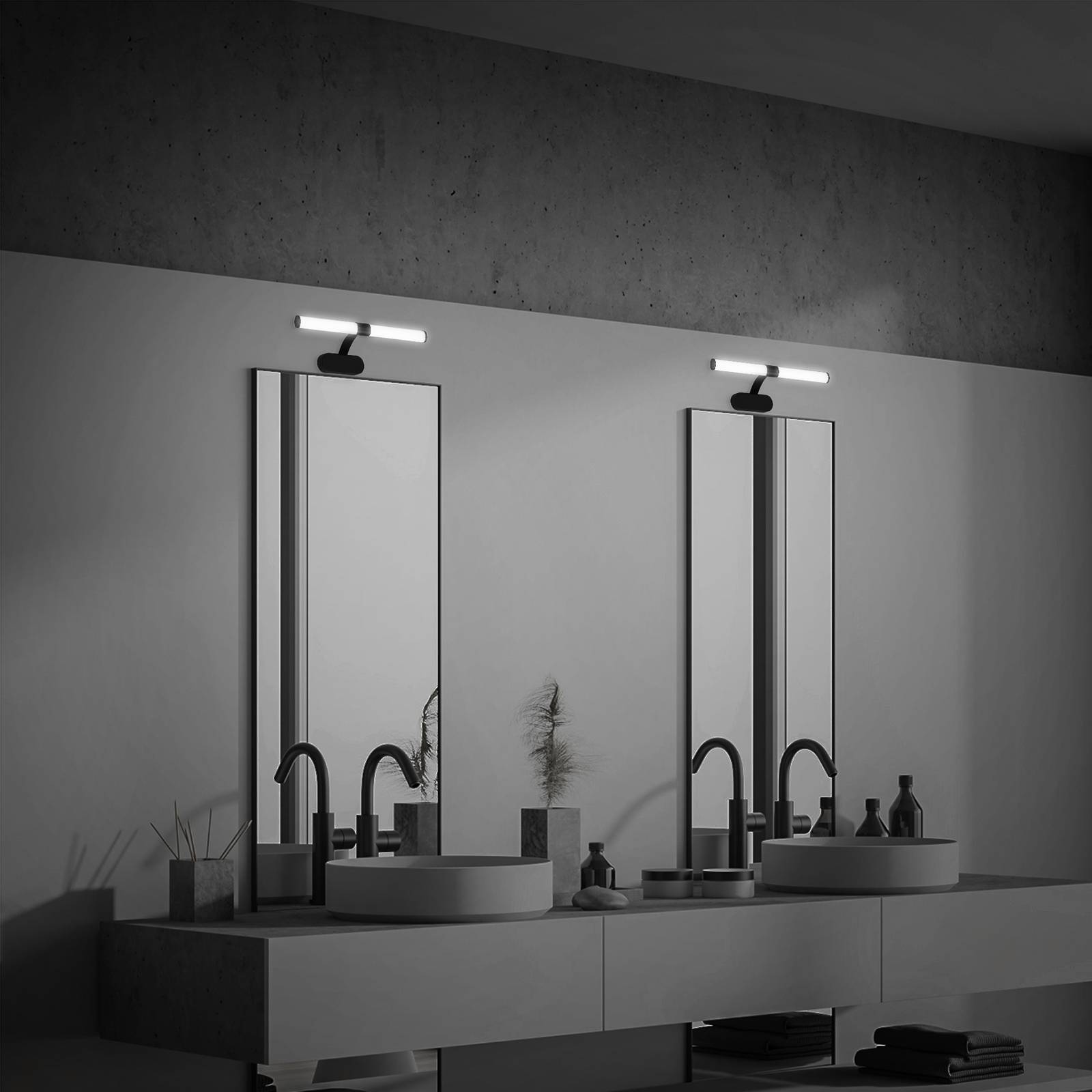 LED-Wandleuchte Runt IP44 Ausleger 4.000K schwarz LED-Wandleuchte Runt IP44 Ausleger 4.000K schwarz von Briloner