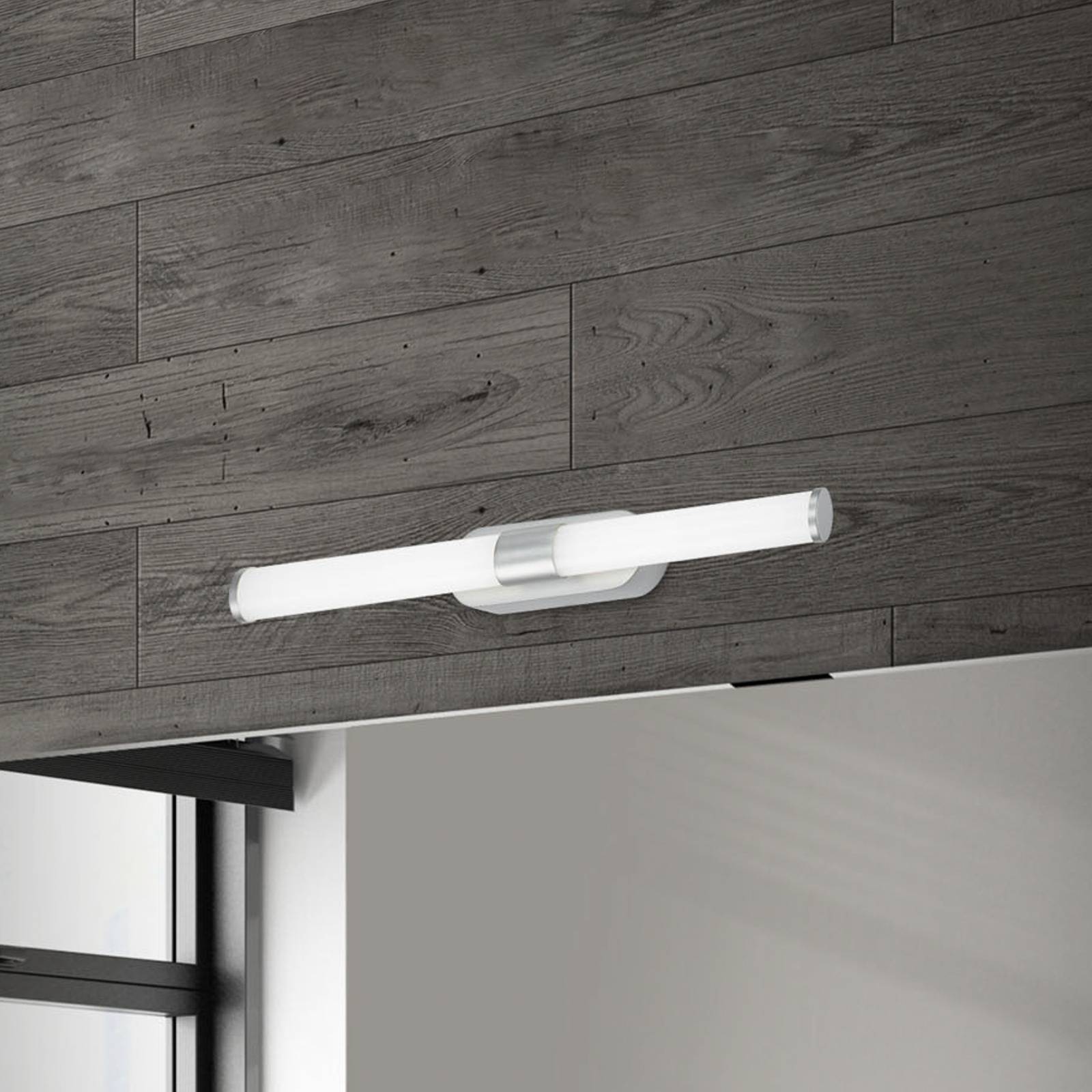 LED-Wandleuchte Runt IP44 direkt 4.000K chrom matt LED-Wandleuchte Runt IP44 direkt 4.000K chrom matt von Briloner