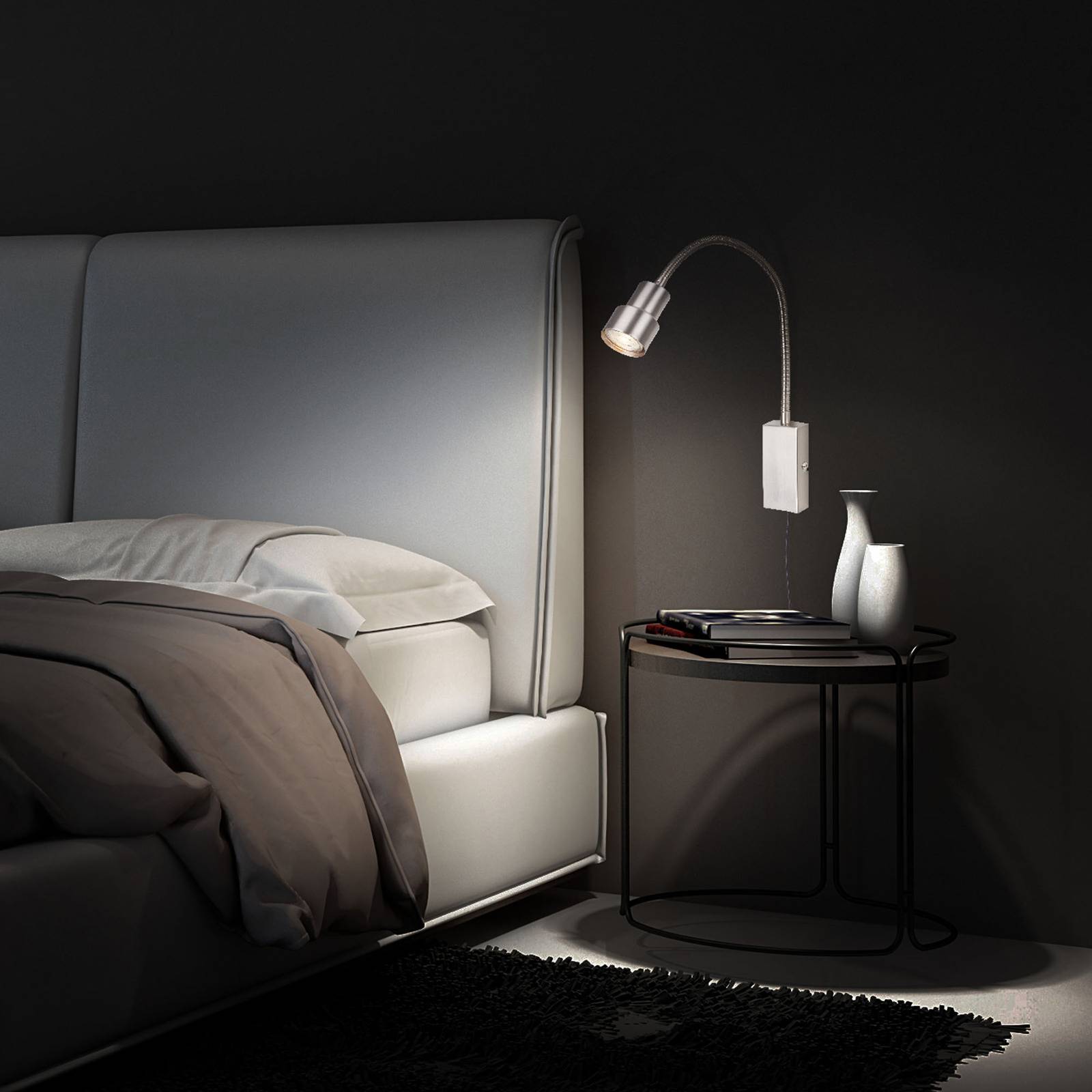 LED-Wandleuchte Tusi mit Flexarm, nickel LED-Wandleuchte Tusi mit Flexarm, nickel von Briloner