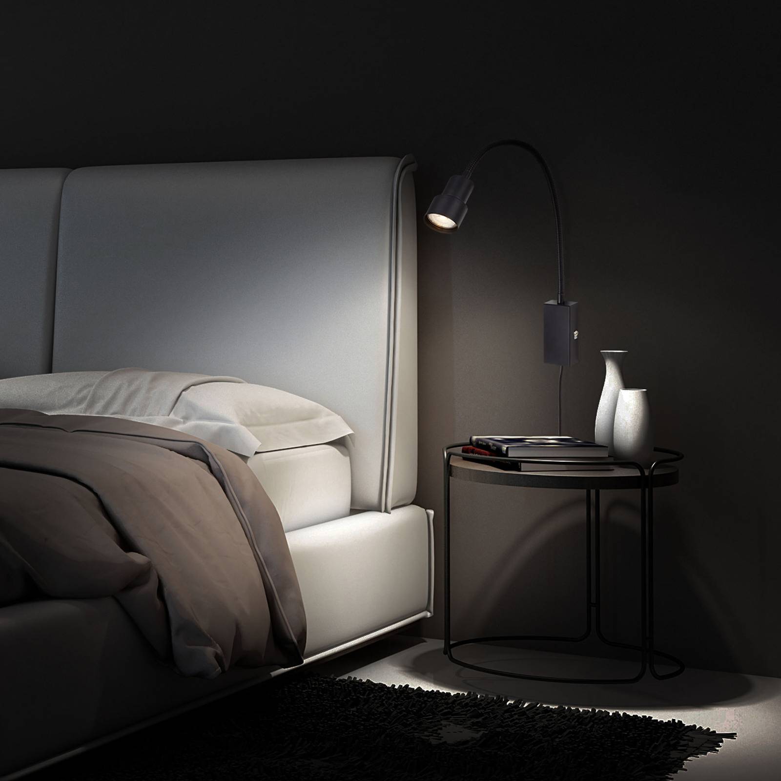 LED-Wandleuchte Tusi mit Flexarm, schwarz LED-Wandleuchte Tusi mit Flexarm, schwarz von Briloner