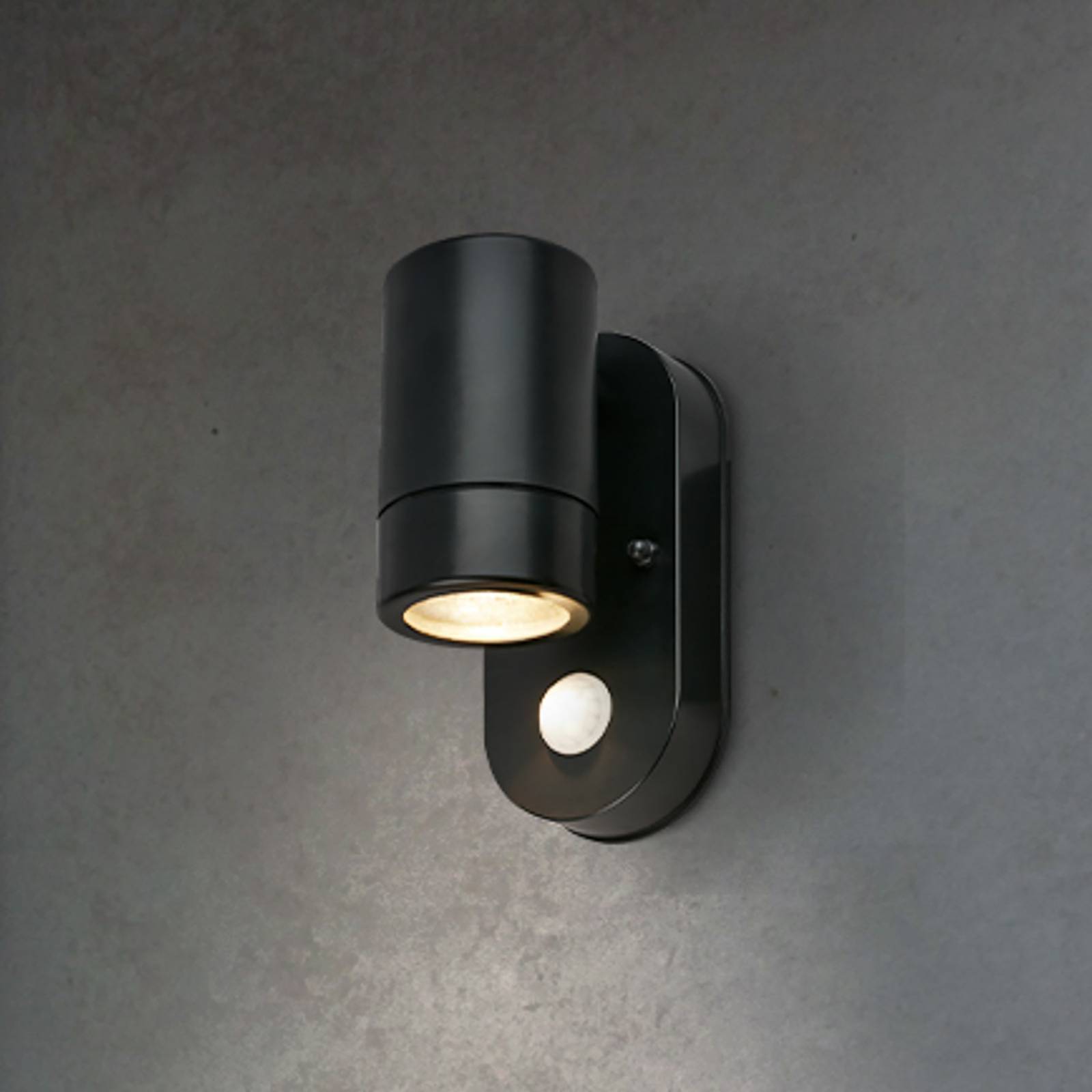 Sensor-Außenwandleuchte 3789015, schwarz, Kunststoff, GU10 Sensor-Außenwandleuchte 3789015, schwarz, Kunststoff, GU10 von Briloner