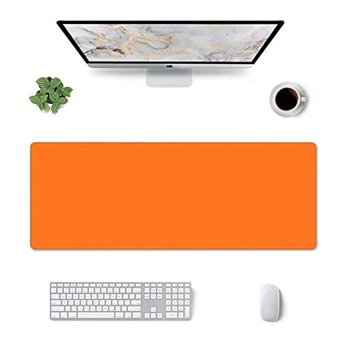 Großes Gaming-Mauspad, rutschfeste Gummiunterseite, Schreibtischunterlage mit genähten Kanten, geeignet für Laptop, Gaming, Büro, Zuhause, Arbeit, Orange Großes Gaming-Mauspad, rutschfeste Gummiunterseite, Schreibtischunterlage mit genähten Kanten, geeignet für Laptop, Gaming, Büro, Zuhause, Arbeit, Orange von Brinkaloo