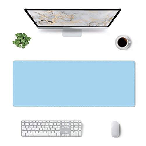 Hellblaues Mauspad, großes XXL-Mauspad mit rutschfesten gummierten Kanten, lange volle Schreibtischunterlage für Laptop, Gaming, Büroarbeit, 31,5 x 12 x 0,3 cm Hellblaues Mauspad, großes XXL-Mauspad mit rutschfesten gummierten Kanten, lange volle Schreibtischunterlage für Laptop, Gaming, Büroarbeit, 31,5 x 12 x 0,3 cm von Brinkaloo