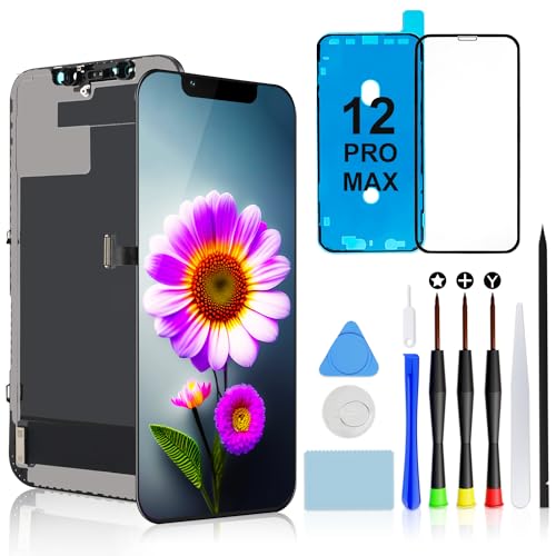 Brinonac für iPhone 12 Pro Max Display Ersatzset 6,7 Zoll Voll HD LCD Display, Touch Digitizer Assembly Set mit Reparaturwerkzeugen und Temperiertem Glas Schutz Brinonac für iPhone 12 Pro Max Display Ersatzset 6,7 Zoll Voll HD LCD Display, Touch Digitizer Assembly Set mit Reparaturwerkzeugen und Temperiertem Glas Schutz von Brinonac