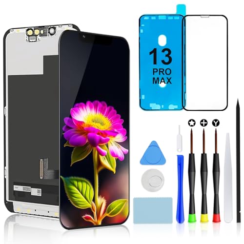 Brinonac für iPhone 13 Pro Max Display Ersatzset, 6,7 Zoll Bildschirm Full HD Retina LCD Display COF Touchscreen Digitalisierer Montageset Brinonac für iPhone 13 Pro Max Display Ersatzset, 6,7 Zoll Bildschirm Full HD Retina LCD Display COF Touchscreen Digitalisierer Montageset von Brinonac