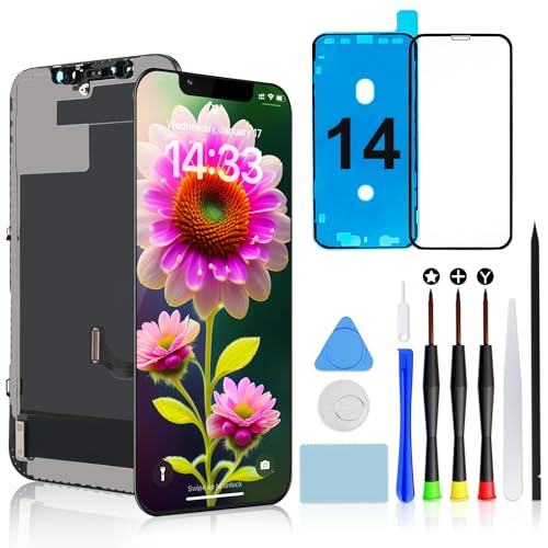 Brinonac für iPhone 14 Display Ersatzset - 6,1 Zoll Voll HD LCD Display, Touch-Digitizer-Assembly-Set mit Reparaturwerkzeugen von Brinonac