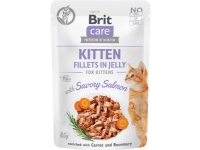 Brit Care Cat Kitten. Fillets in Jelly w/ Savory Salmon 85g - (24 pk/ps) von Brit