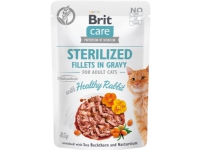 Brit Care Cat Ster. Fillets in Gravy w/ Healthy Rabbit 85g - (24 pk/ps) von Brit