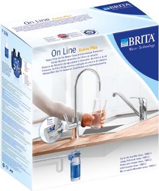 Brita On Line Active Plus Untertischwasserfilter Silber (065751) von Brita