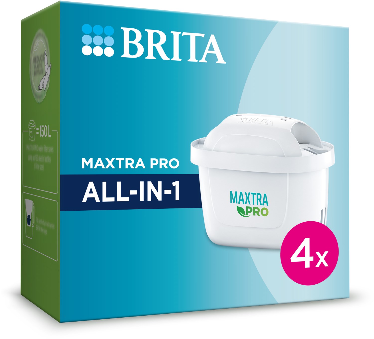 MAXTRA Pro ALL-IN-1 Pack 4 Kalk/Wasserfilter von Brita