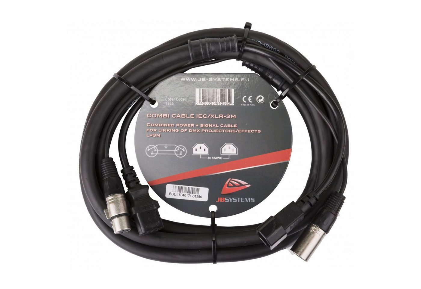 Briteq Audio-Kabel, Combi Cable IEC/XLR 3m - Kabel von Briteq