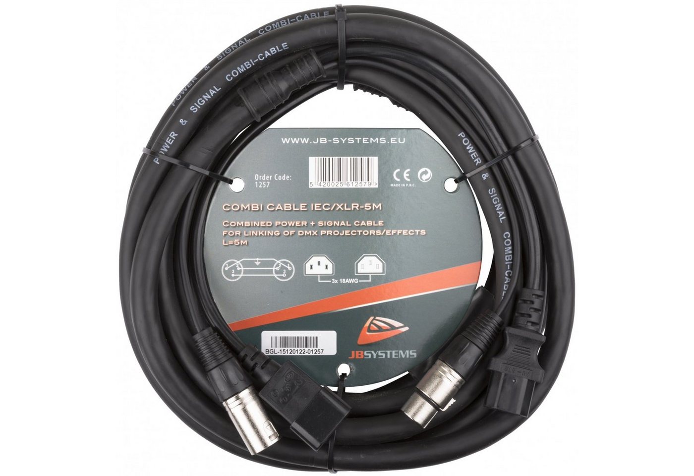 Briteq Audio-Kabel, Combi Cable IEC/XLR 5m - Kabel von Briteq