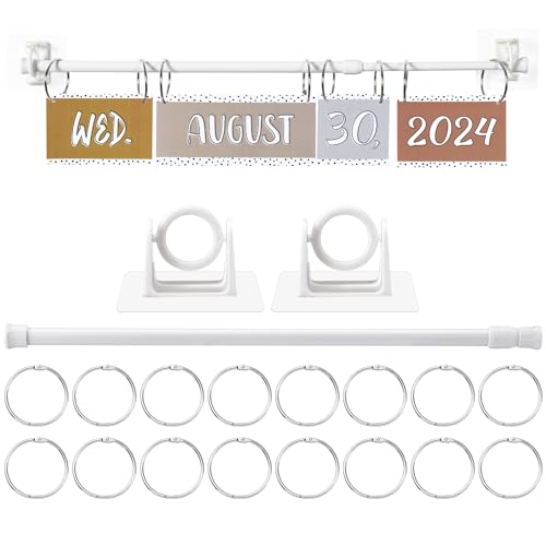 Briwooody Verstellbares Kalenderhalter-Set, Anker-Diagrammhalter, Datumskartenhalter, Flip-Kalender, Diagrammstab, Kalenderhalter für Klassenzimmer, Whiteboard, Kinder, Basteln, Heimdekor, Zubehör Briwooody Verstellbares Kalenderhalter-Set, Anker-Diagrammhalter, Datumskartenhalter, Flip-Kalender, Diagrammstab, Kalenderhalter für Klassenzimmer, Whiteboard, Kinder, Basteln, Heimdekor, Zubehör von Briwooody