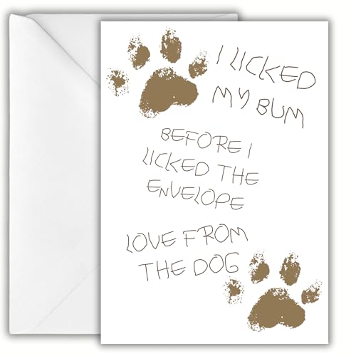 Lustige Geburtstagskarte – Karte mit Haustiermotiv – I Licked My Bum Before Licking This Envelope – Geburtstagskarte für sie/ihn Lustige Geburtstagskarte – Karte mit Haustiermotiv – I Licked My Bum Before Licking This Envelope – Geburtstagskarte für sie/ihn von Bro Prints