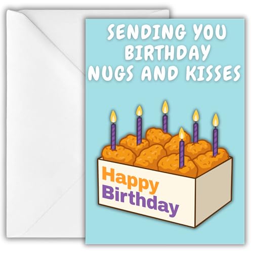 Lustige Grußkarte für Sie und Ihn – Nuggs and Kisses – Geburtstagskarte für Männer und Frauen – Geschenke – humorvolle Grußkarte für Erwachsene, Männer, Frauen Lustige Grußkarte für Sie und Ihn – Nuggs and Kisses – Geburtstagskarte für Männer und Frauen – Geschenke – humorvolle Grußkarte für Erwachsene, Männer, Frauen von Bro Prints