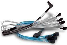 Broadcom - Internes SAS-Kabel - 1x8 Slim SAS (SFF-8654) (M) bis 2 x 4x Mini SAS HD (SFF-8643) - 1 m (05-60003-00) von Broadcom