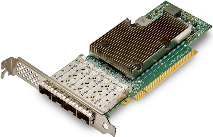 Broadcom NetXtreme E-Series P425G - Netzwerkadapter - PCIe 4.0 x16 Low-Profile - 10/25 Gigabit SFP28 x 4 von Broadcom