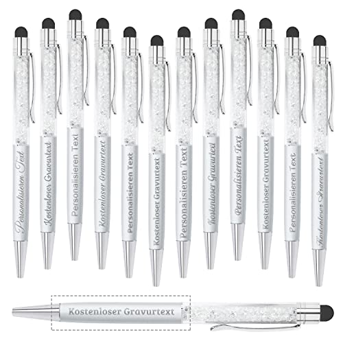 36 personalisierteKugelschreiber Motivationsstift Crystal Diamond Screen Stylus mit Logo und Text Bibelvers Stift Männer Frauen Schule Bürobedarf, wählen Sie bis zu 300 Stück von Brocade Creek