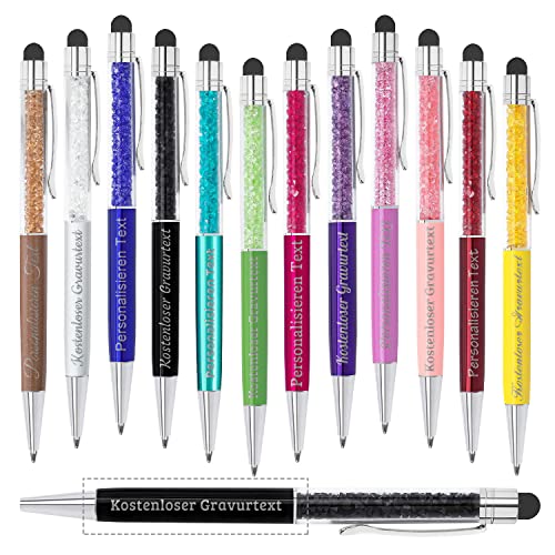 Brocade Creek Kostenloser personalisierter Kugelschreiber, mehrfarbig, mit Touch-Stift, individuell gravierter Kugelschreiber mit Namensbotschaftslogo, wählen Sie bis zu 300 Stück von Brocade Creek