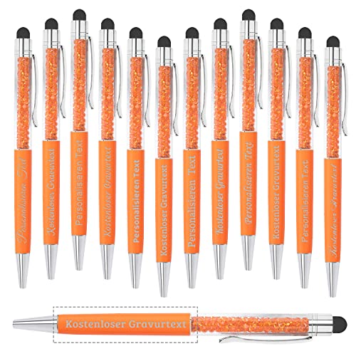 Brocade Creek Personalisierter Kristall-Diamant-Stift Kostenloser gravierter Kugelschreiber Kundenspezifischer Touchscreen-Stift Passen Sie Ihren Namen/Text/Zeit und Datum an Orange Rot 12Stk Brocade Creek Personalisierter Kristall-Diamant-Stift Kostenloser gravierter Kugelschreiber Kundenspezifischer Touchscreen-Stift Passen Sie Ihren Namen/Text/Zeit und Datum an Orange Rot 12Stk von Brocade Creek