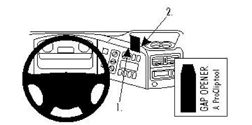 Brodit 854179 ProClip für Benz Atego 08 Center schwarz von Brodit