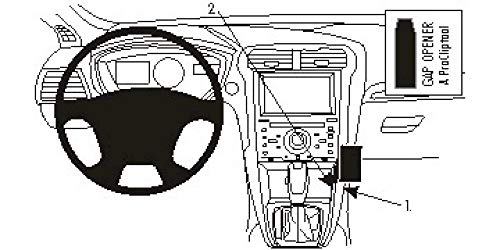 Brodit | ProClip Fahrzeughalter 854823 | Made IN Sweden | Winkelbefestigung | für linkslenkende Fahrzeuge | passt Gerätehalter, schwarz von Brodit