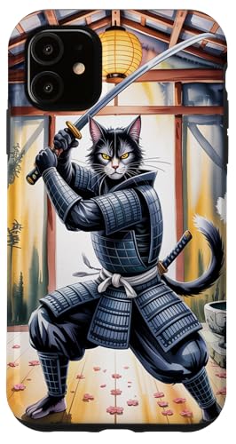 Japanische Samurai-Ninja-Katze, Kawaii, ästhetisch, Anime, Japan Hülle für iPhone 11 von Broke Artist