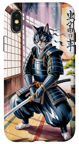 Japanische Samurai-Ninja-Katze, Kawaii, ästhetisch, Anime, Japan Hülle für iPhone X/XS von Broke Artist