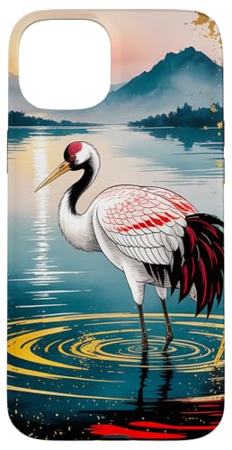 Japanische Vogelkunst Ästhetische Kraniche Anime Japan Kawaii Hülle für iPhone 15 Plus Japanische Vogelkunst Ästhetische Kraniche Anime Japan Kawaii Hülle für iPhone 15 Plus von Broke Artist