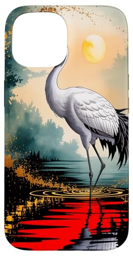 Japanische Vogelkunst Ästhetische Kraniche Anime Japan Kawaii Hülle für iPhone 15 Japanische Vogelkunst Ästhetische Kraniche Anime Japan Kawaii Hülle für iPhone 15 von Broke Artist