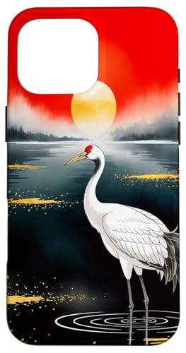 Japanische Vogelkunst Ästhetische Kraniche Anime Japan Kawaii Hülle für iPhone 16 Pro Max Japanische Vogelkunst Ästhetische Kraniche Anime Japan Kawaii Hülle für iPhone 16 Pro Max von Broke Artist
