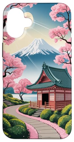 Japanischer Berg Fuji Ästhetischer Anime Japan Kawaii Hülle für iPhone 16 Plus Japanischer Berg Fuji Ästhetischer Anime Japan Kawaii Hülle für iPhone 16 Plus von Broke Artist