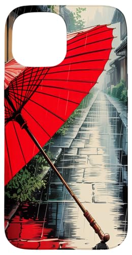 Japanischer Kimono Frau mit Regenschirm Kunst Design Street Japan Hülle für iPhone 15 Japanischer Kimono Frau mit Regenschirm Kunst Design Street Japan Hülle für iPhone 15 von Broke Artist