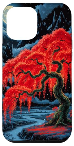 Japanischer roter Baum ästhetischer Anime Japan Kawaii Mond Hülle für iPhone 12 Pro Max Japanischer roter Baum ästhetischer Anime Japan Kawaii Mond Hülle für iPhone 12 Pro Max von Broke Artist
