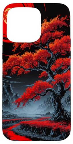 Japanischer roter Baum ästhetischer Anime Japan Kawaii Mond Hülle für iPhone 15 Pro Max Japanischer roter Baum ästhetischer Anime Japan Kawaii Mond Hülle für iPhone 15 Pro Max von Broke Artist
