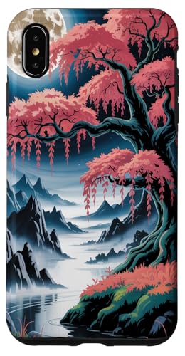 Japanischer roter Baum ästhetischer Anime Japan Kawaii Mond Hülle für iPhone XS Max Japanischer roter Baum ästhetischer Anime Japan Kawaii Mond Hülle für iPhone XS Max von Broke Artist