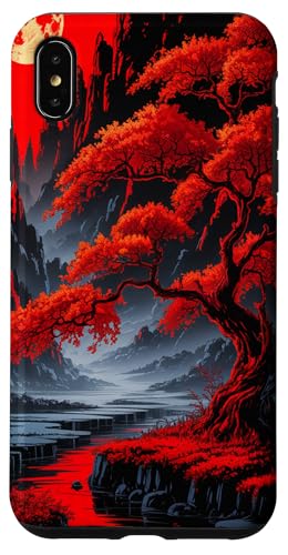 Japanischer roter Baum ästhetischer Anime Japan Kawaii Mond Hülle für iPhone XS Max Japanischer roter Baum ästhetischer Anime Japan Kawaii Mond Hülle für iPhone XS Max von Broke Artist