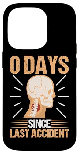 Gebrochene Knochen: 0 Tage seit dem letzten Unfall Hülle für iPhone 14 Pro von Broken Bones And Fractured Injury Designs