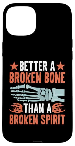 Gebrochene Knochen: Besser ein gebrochener Knochen als ein gebrochener Geist Hülle für iPhone 15 Plus Gebrochene Knochen: Besser ein gebrochener Knochen als ein gebrochener Geist Hülle für iPhone 15 Plus von Broken Bones And Fractured Injury Designs