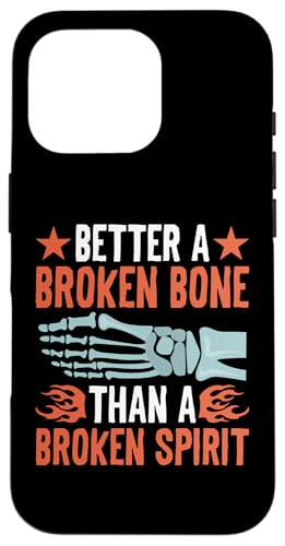 Gebrochene Knochen: Besser ein gebrochener Knochen als ein gebrochener Geist Hülle für iPhone 16 Pro Gebrochene Knochen: Besser ein gebrochener Knochen als ein gebrochener Geist Hülle für iPhone 16 Pro von Broken Bones And Fractured Injury Designs