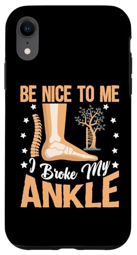 Gebrochene Knochen: Sei nett zu mir, ich habe mir den Knöchel gebrochen Hülle für iPhone XR von Broken Bones And Fractured Injury Designs